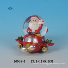 Lovely Santa Design 65MM Harz Souvenir Wasser Globus